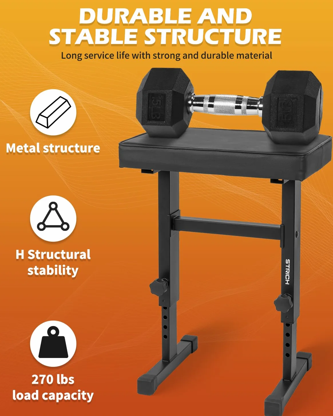 STRICH Klavierbank verstellbar, Musik Keyboard Bank Sitz, Klavierstuhl mit gepolstertem Kissen für Musiker, Schwarz, SPB-M50 (PU-Leder)