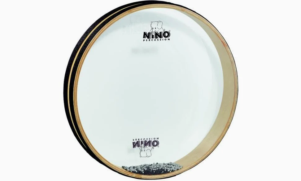 Nino Percussion Sea Drum Instrument - Große Handtrommel für Kinder ab 5 Jahren - Durchmesser 12 Zoll (ca. 30 cm) - Siam Eiche, Natur (NINO35)
