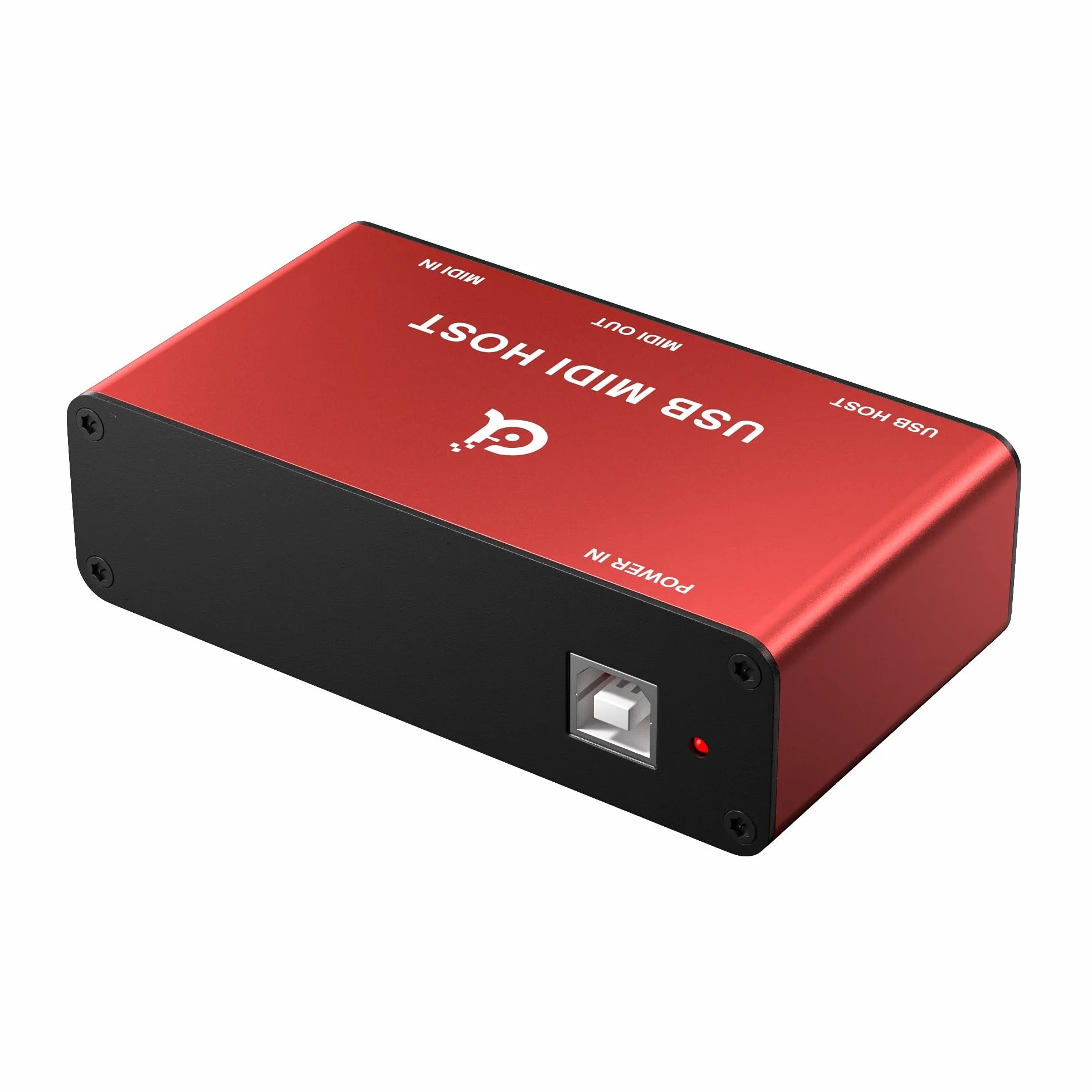 DigitalLife BridgeCore Serie | Eigenständige USB-MIDI-Host-Bridge Box, 1-In/1-Out, 5-Pin-DIN, LED, Metall – Für Anfänger, Studiomusiker & Live-Performer 【Rot, 1 Stück】