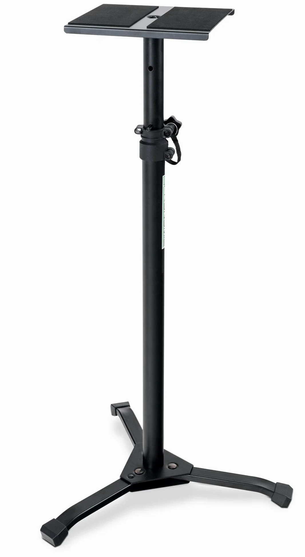 Pronomic SLS-20 Studio Monitor Stativ faltbar - klappbare Füße - höhenverstellbar von 75 cm bis 130 cm - Ablagefläche mit Moosgummistreifen für Monitorboxen oder HiFi-Lautsprecher - schwarz