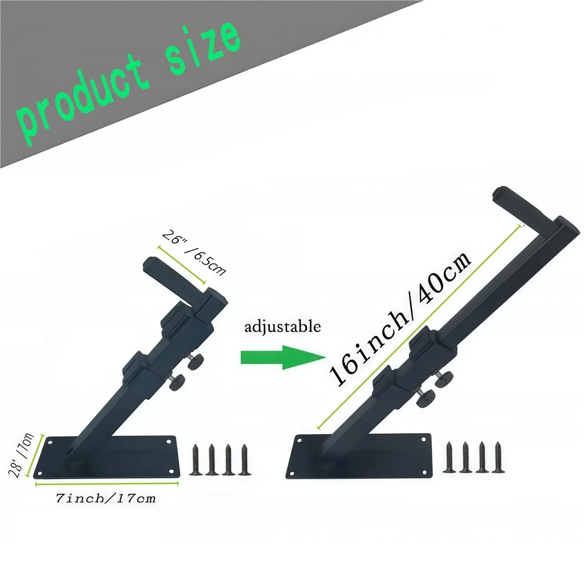 Musik-Keyboard-Ständer, verstellbare Wandhalterungen, Klaviertastatur-Wandhalterung, Teleskoparme von 25,4 cm bis 40,6 cm (10 Zoll) (Paar)