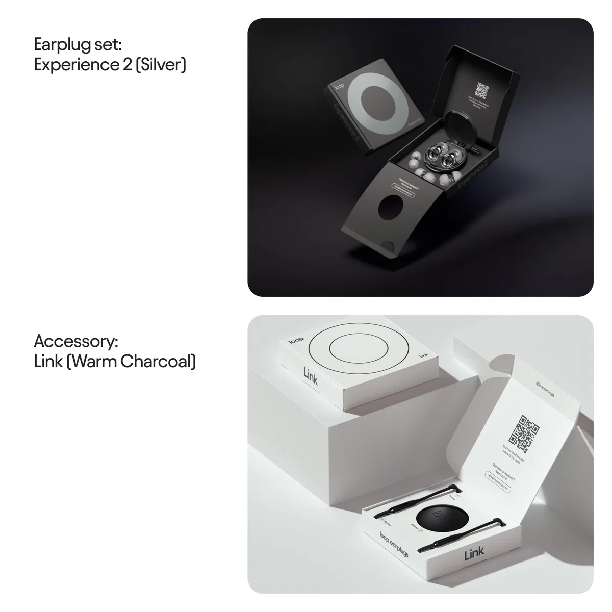 Loop Earplugs Experience Link Set – Experience 2 + Link | Wiederverwendbare Ohrstöpsel für Konzerte, Live-Events, Festivals, Motorräder, Geräuschempfindlichkeit und mehr | Geräu