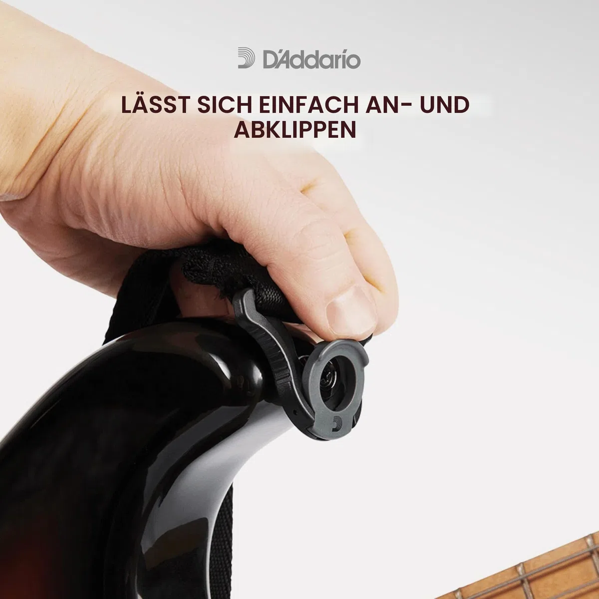 D'Addario Comfort Leder Auto Lock Gitarrengurt, Braun