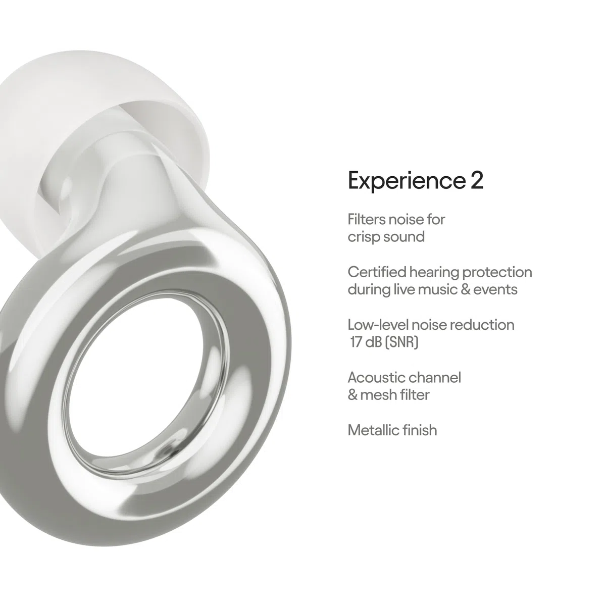 Loop Earplugs Experience Link Set – Experience 2 + Link | Wiederverwendbare Ohrstöpsel für Konzerte, Live-Events, Festivals, Motorräder, Geräuschempfindlichkeit und mehr | Geräu