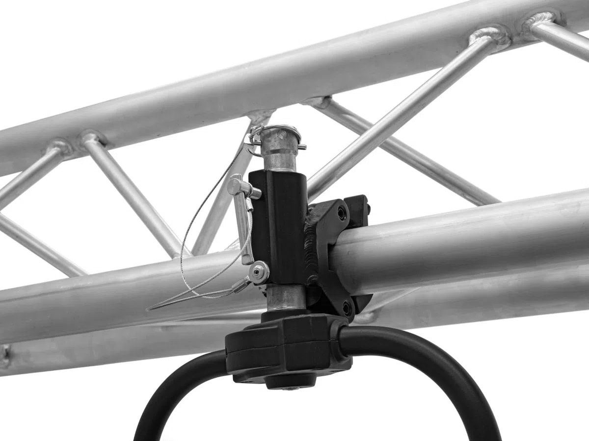 EUROLITE TPTV-1 Klammer schwarz | Montageklammer mit TV-Zapfen-Aufnahme (28mm), Maximallast WLL 250 kg