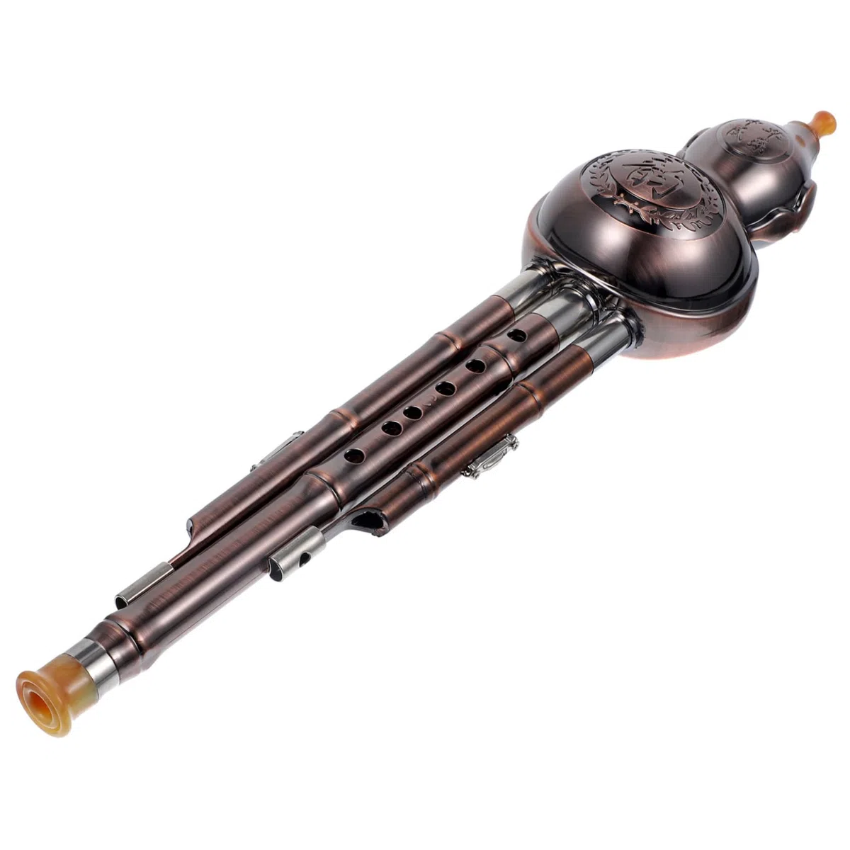 BESTonZON Kürbisflöte Hulusi Pp Material Anfänger Musikinstrument Chinesisches Blasinstrument mit Traditionellem Design für Übung und Musikliebhaber Zufälliger Stil