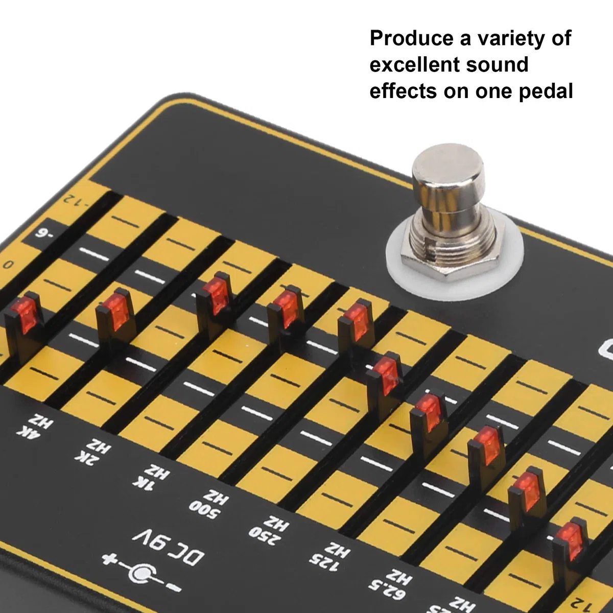 10-Band-Equalizer für E-Gitarre mit True Bypass, Lautlos, Anpassbaren Effekten, Metalldesign