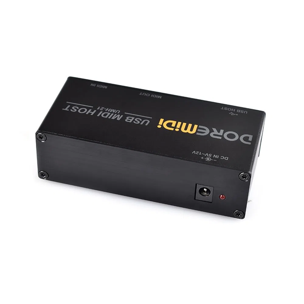 Kavolet USB MIDI Host Bridge Box, MIDI Host Box MIDI Interface 1-in 1-Out MIDI Host Konverter Box für MIDI-Tastatur Elektrisches Blasrohr Elektrische Trommel USB-zu-MIDI-Konverter MIDI-Schnittstelle