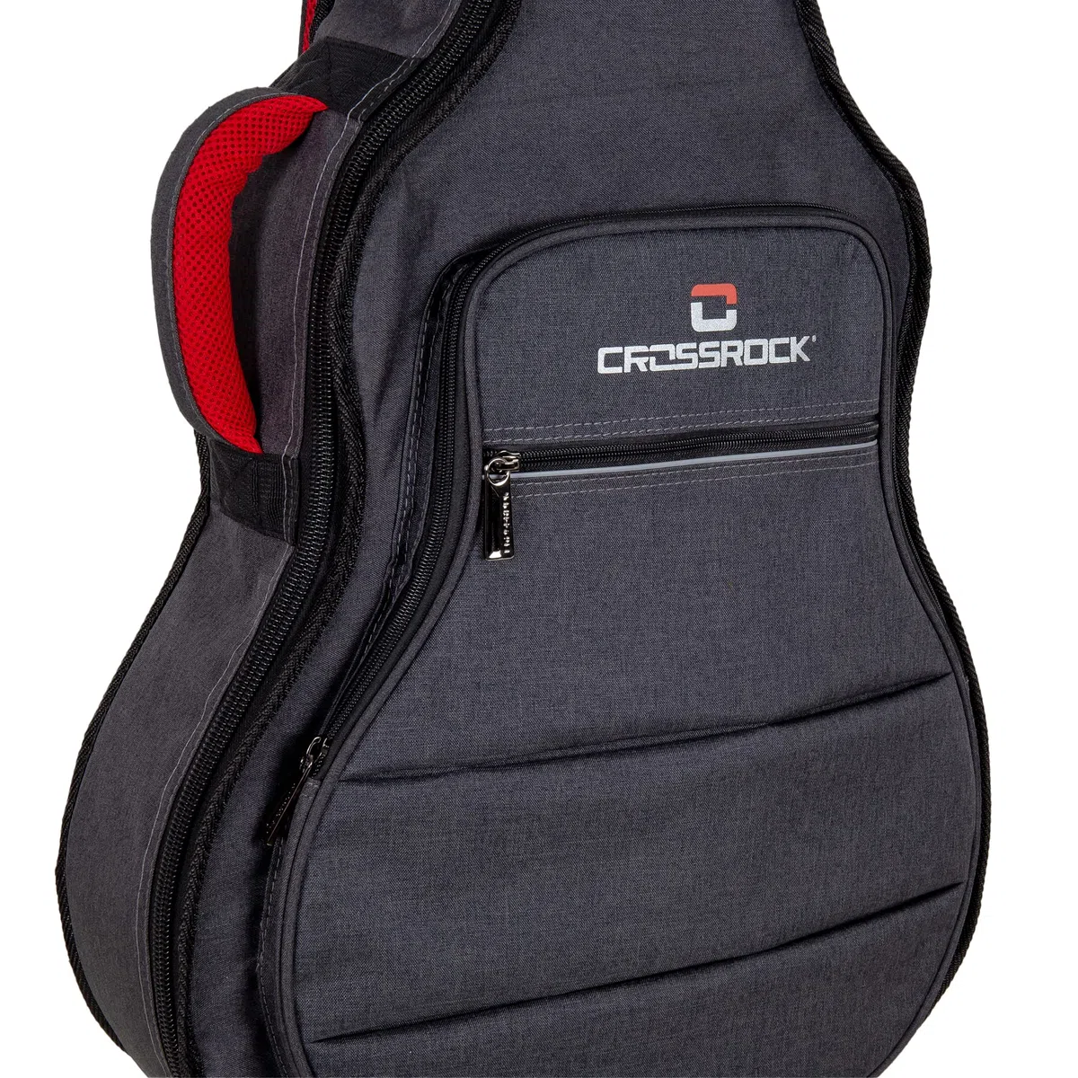 Crossrock Gitarren-Rucksacktasche, 10 mm gepolstert, für 40,6 cm Archtop-, Hollow-Body- und Jazz-E-Gitarren, leicht, passend für Gretsch, Ibanez, Epiphone, Gibson ES Series (CRSG107SADG)