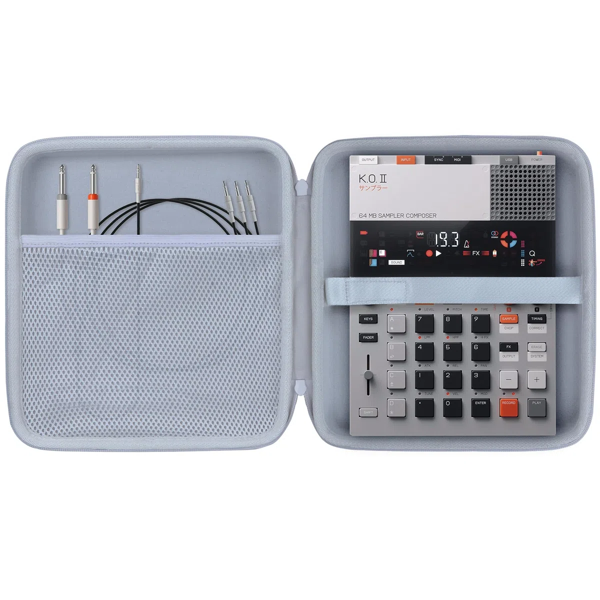 Lebakort Aufbewahrungskoffer kompatibel mit Teenage Engineering EP-133 K.O. II Sampler Drum Machine Sequencer
