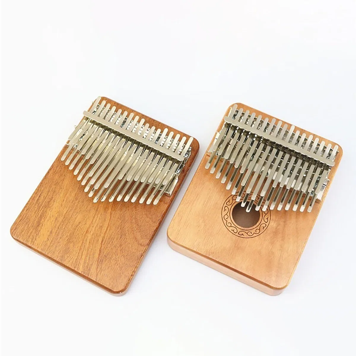 Kalimba 34 Tasten Finger Daumenklavier Double Layer Thumb Piano Musikinstrument Mit Schutzbox for Musikliebhaber Professionell Anfänger Erwachsene(34 Tone - Mahogany A)