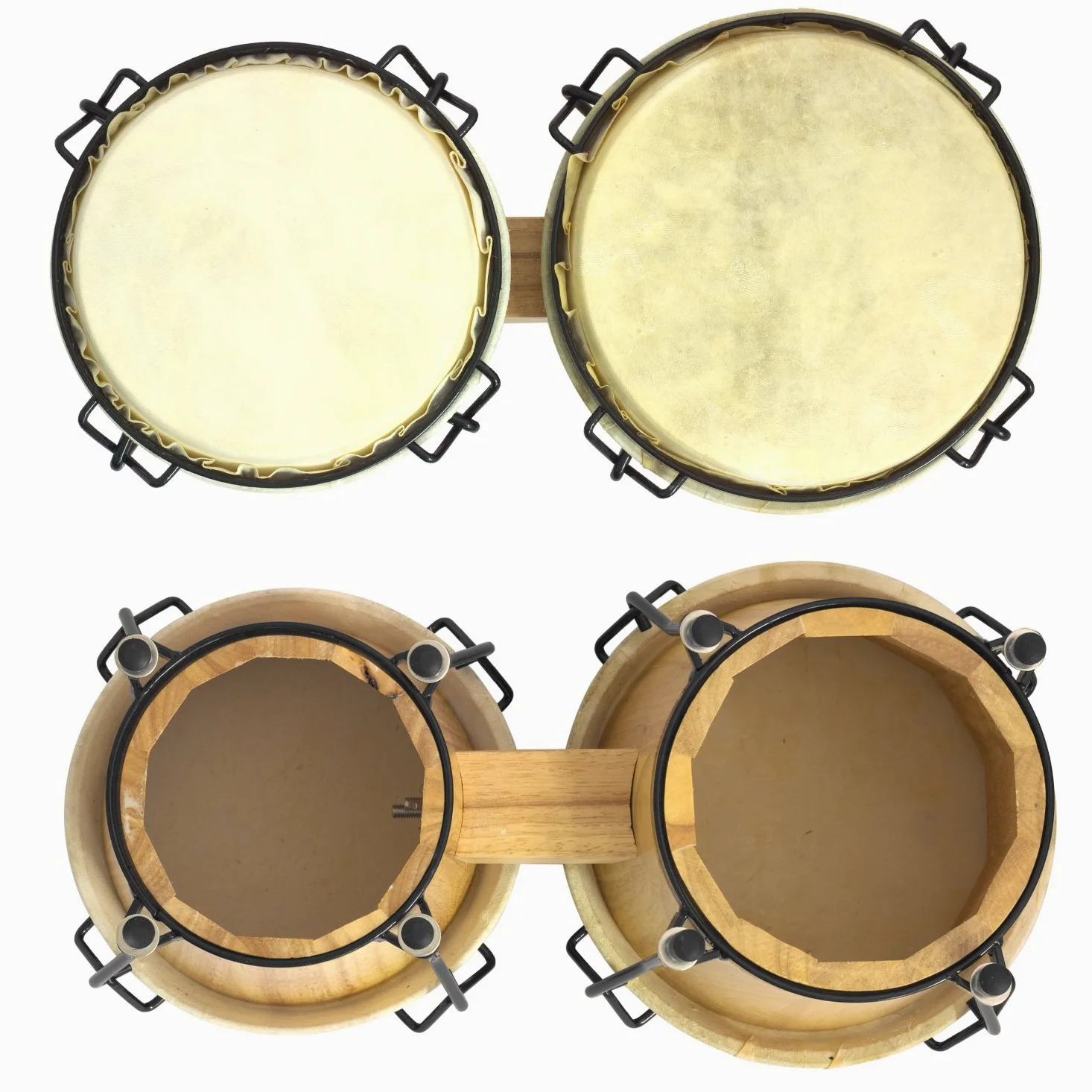 TIGER BON7-NT 6" & 7" Eichen-Bongos für Anfänger - Natur-Finish Bongos