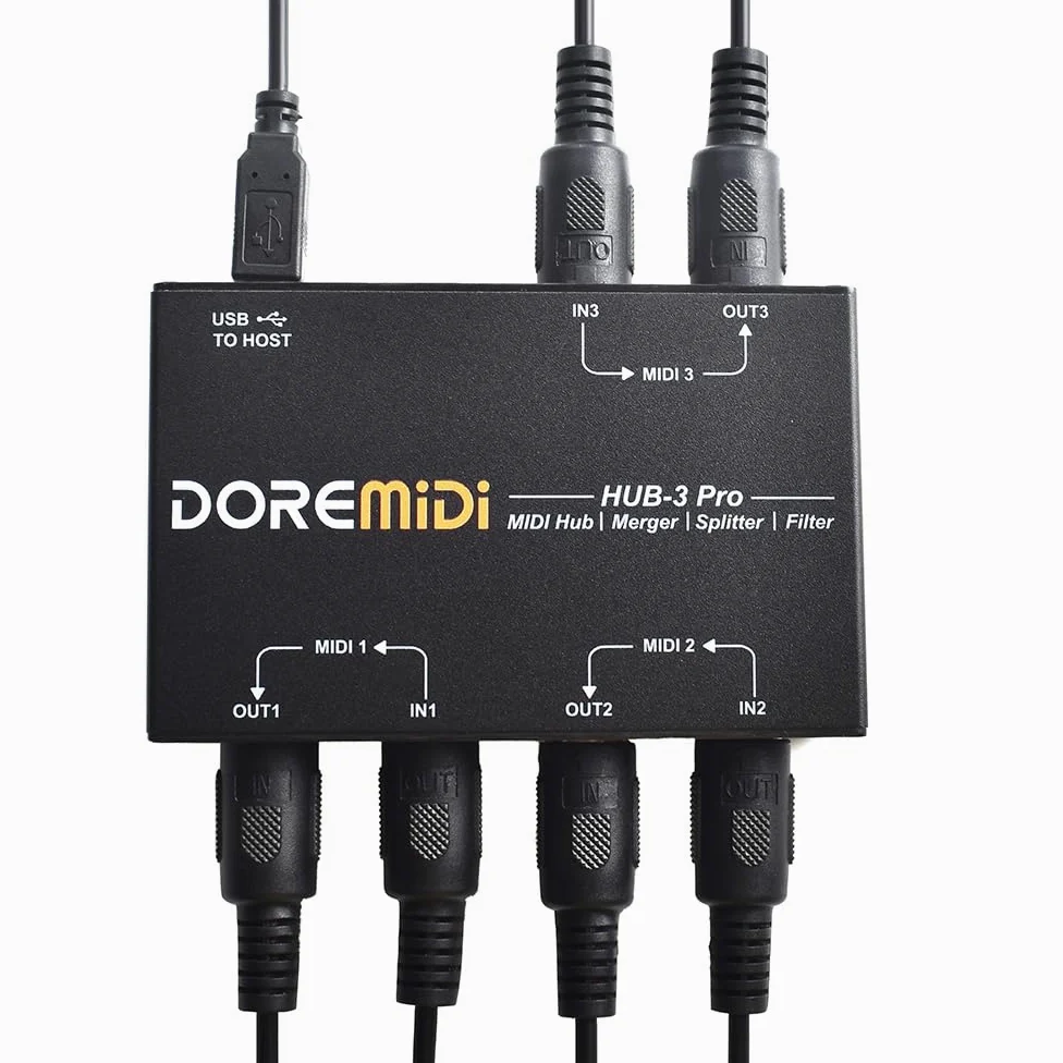 MIDI HUB-3 Pro Box unterstützt MIDI Routing Filterung Merging Splitting (HUB-3 Pro)