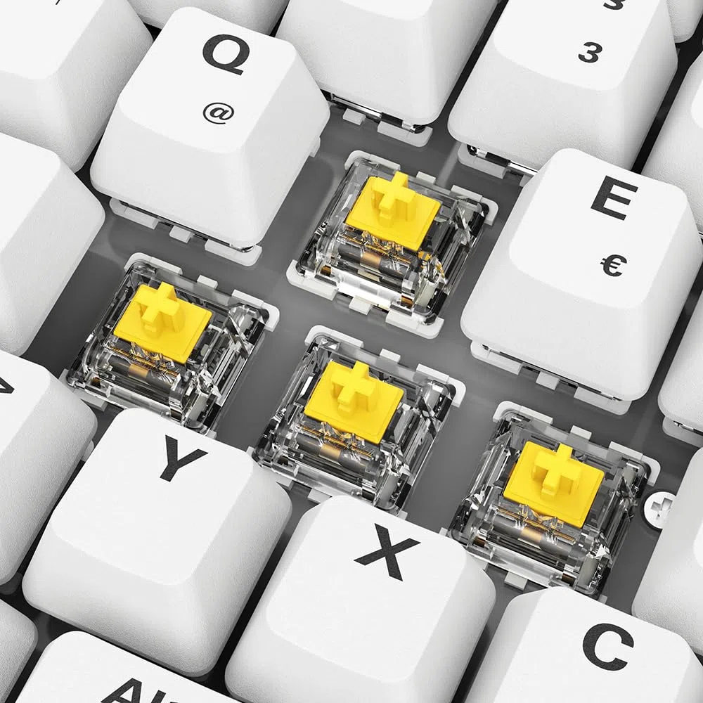 Sharkoon SGK50 S2 PBT Weiß, RGB, Gateron GPRO Gelb