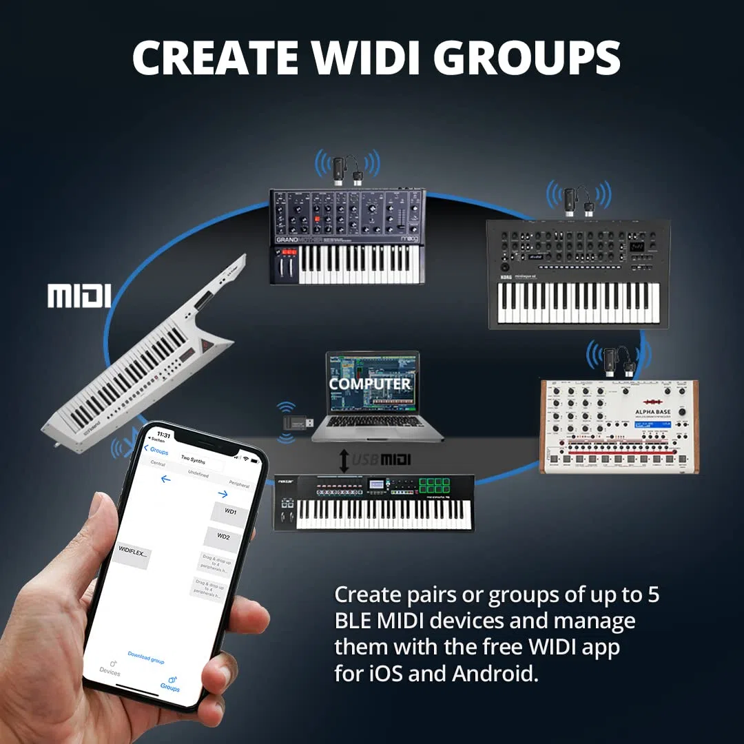 Nektar WIDIFLEX Wireless Bluetooth MIDI Interface