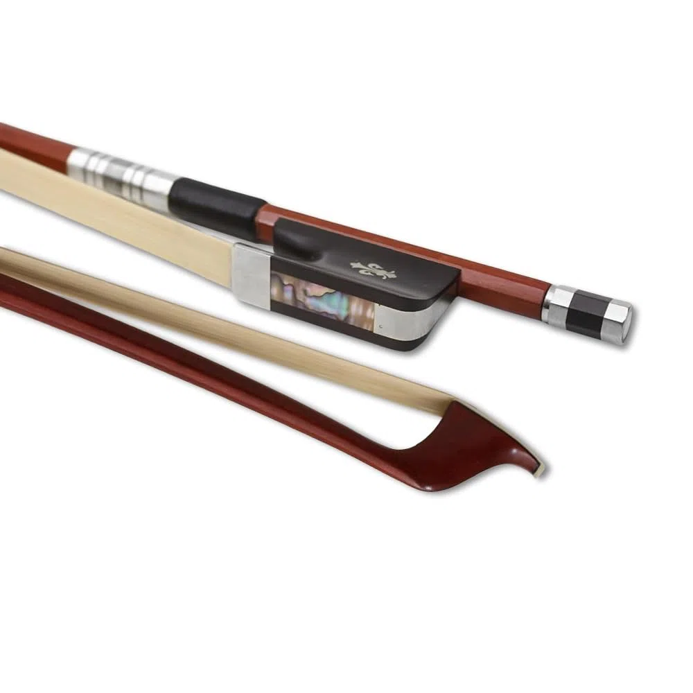 3/4 aufrecht kontrabass bogen für string bass bögen deutschland französischen stil natual mongolei bogen haar ebenholz frosch perle inlay