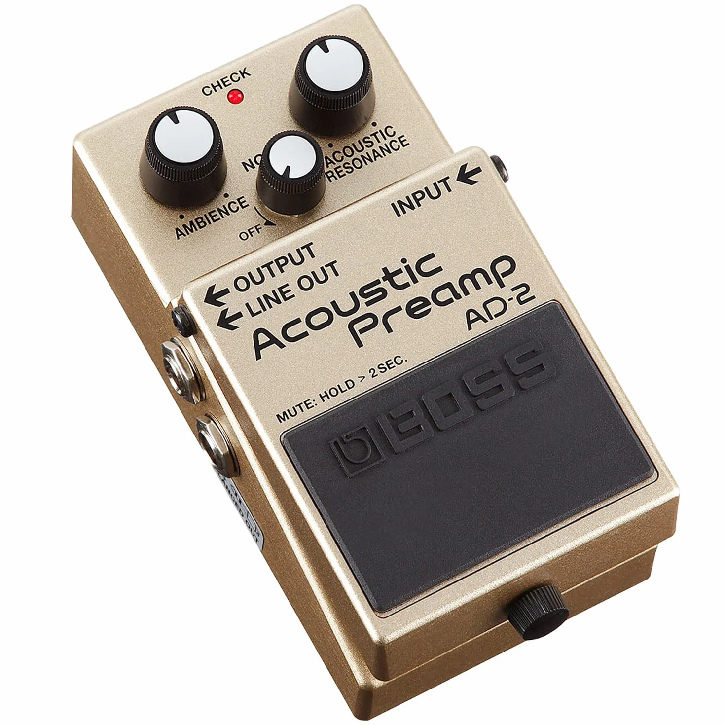 Boss AD-2 Acoustic Preamp Pedal Effektgerät für Akustik-Gitarre + keepdrum Netzteil
