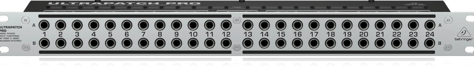 Behringer ULTRAPATCH PRO PX3000 Multifunktionales 48-Punkt 3-Mode Balanced Patchbay