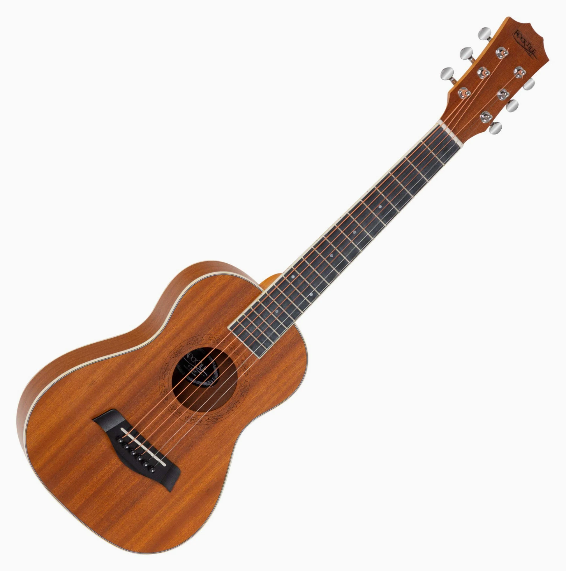 Rocktile G-10 NT Guitarlele Natur - Westerngitarre im Reiseformat - Decke: Zeder - Boden & Zargen: Mahagoni - Hals: Okoume - Mensur: 51 cm - Offenporiges Finish in Natur