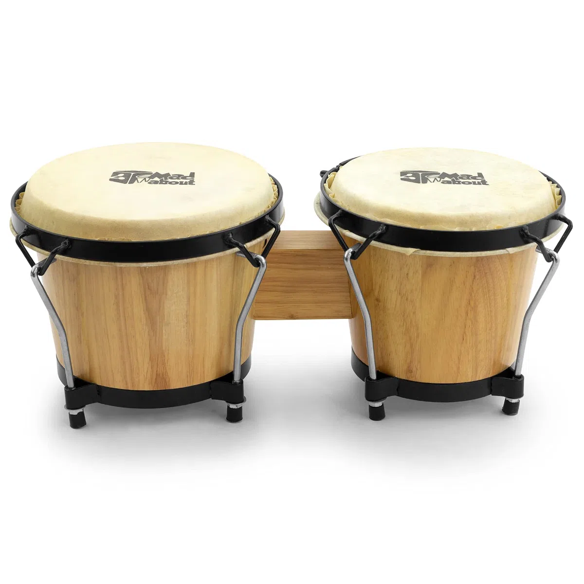 TIGER Bongo-Trommeln aus Holz, 15,2 cm & 17,8 cm, für Anfänger, Eiche, Natur, M-BON-NT | M-BON-NT Bongos aus Eiche 6" & 7", Naturfinish, ideal für Anfänger, Schule & Percussion