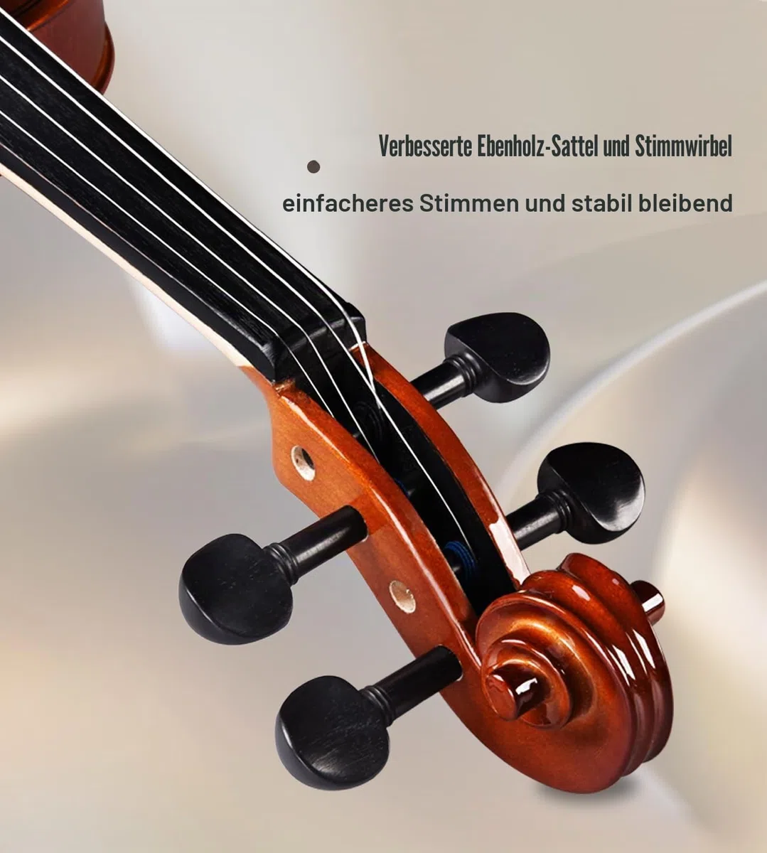 Aileen Violin 4/4 Erwachsene, Geige Anfänger Glänzendes antikes Erscheinungsbild