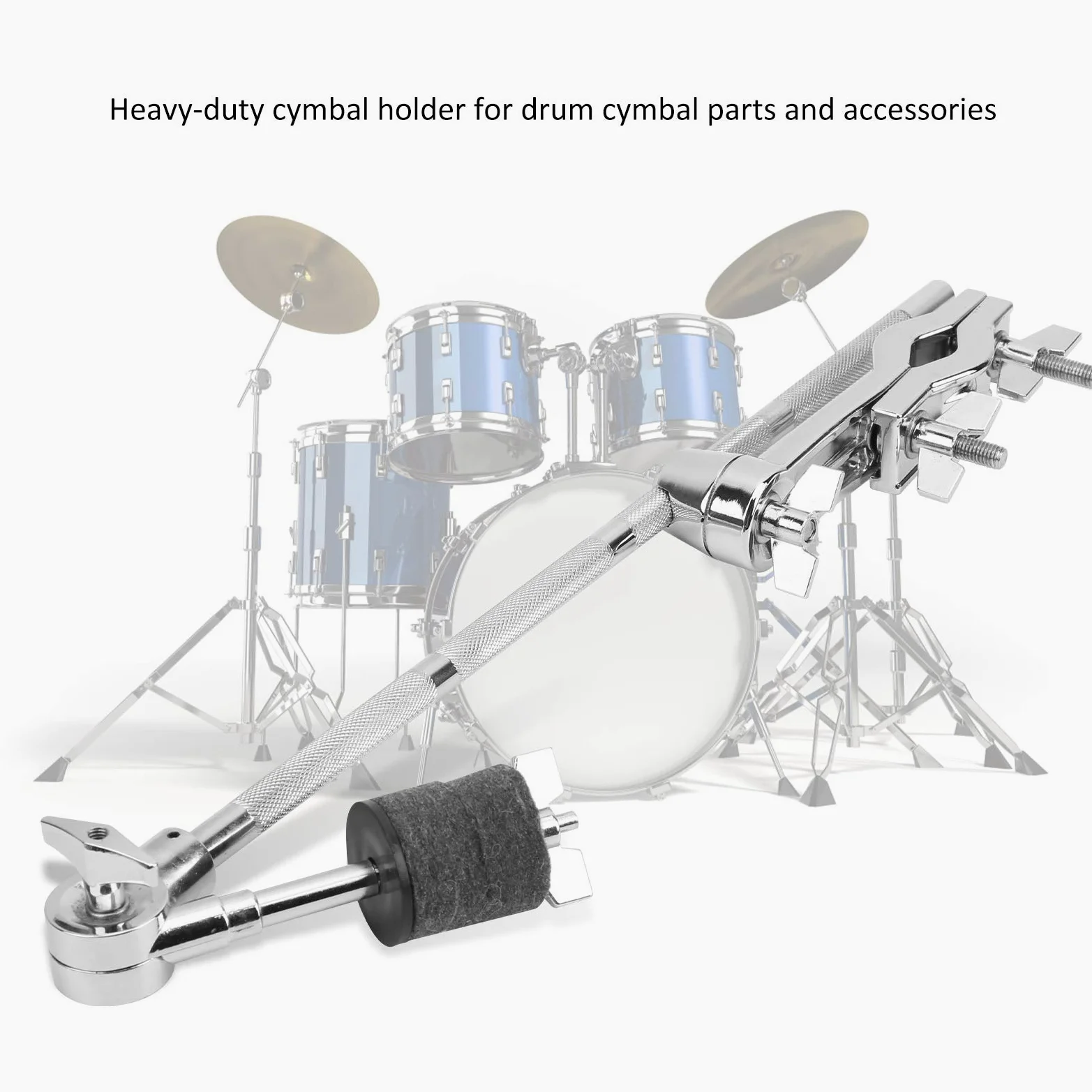 Drum Kit Verlängerungsklemmen, langlebiger Abnehmbarer Beckenhalter, für Snare Drums Drums