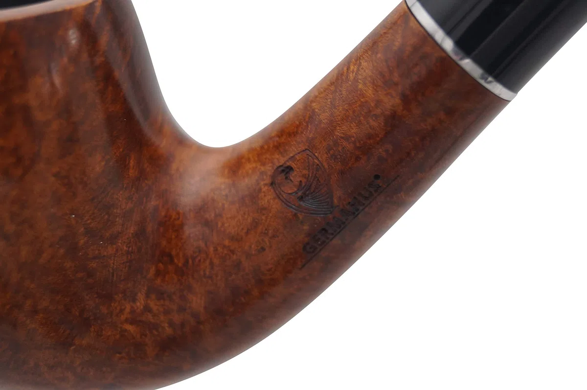 GERMANUS Pfeife 10055-1 - Made in Italy - gebogen Braun
