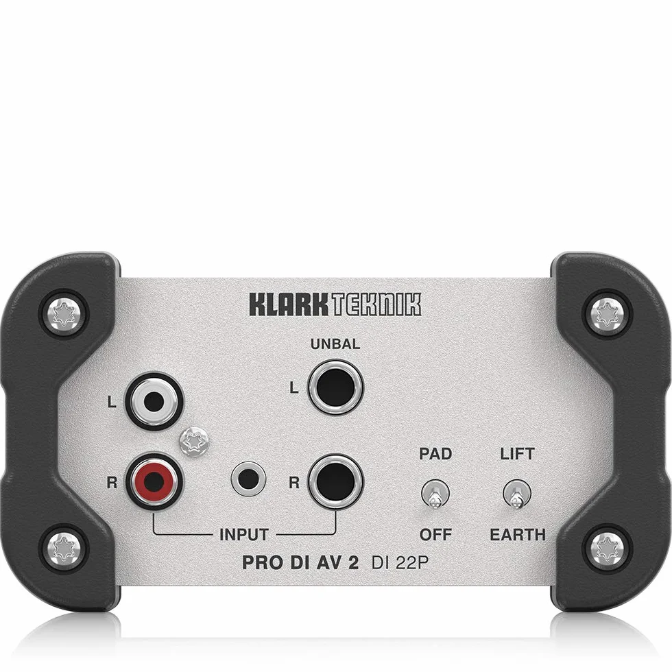 Klark Teknik PRO DI AV 2 DI 22P passive Stereo-DI-Box mit Midas-Transformatoren und erweitertem Dynamikbereich