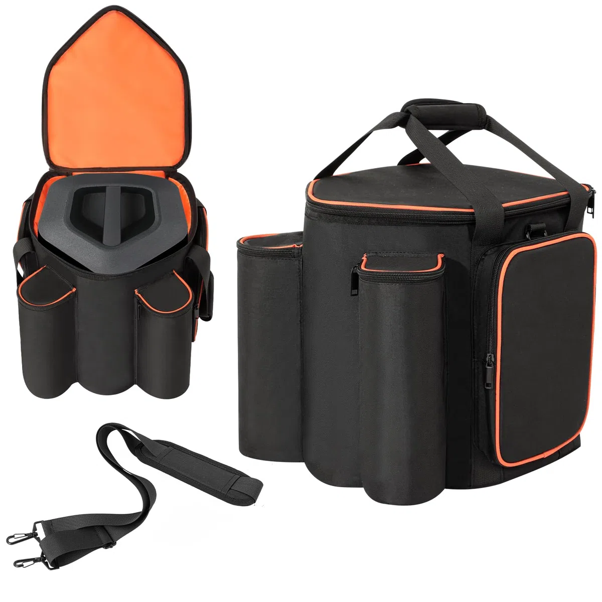 Tragetasche kompatibel mit Bose S1 Pro+ und S1 Pro, Schutzhülle für tragbaren Bluetooth-Lautsprecher mit Schultergurt und Zusatzfächern für Mikrofon, Ladegerät, Kabel und Zubehör (nur Tasche)