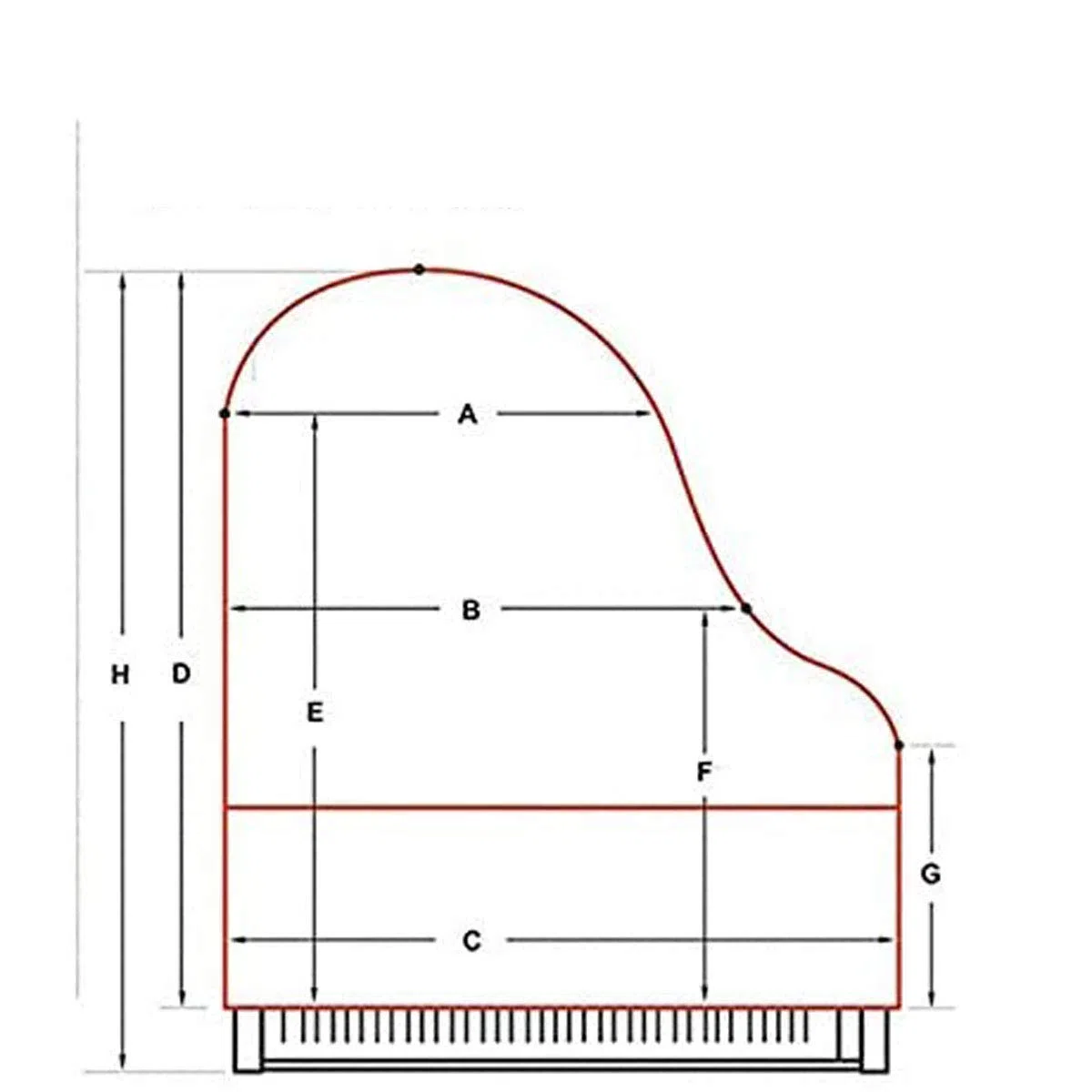 Klavier Abdeckung Grand Piano Abdeckung,Colorfast Piano Staubdicht Dekoriert Cover, Mit Gefalteter Saum Bequeme Weiche Verdicken Staubschutz Abdeckung Für Flügel Klavier