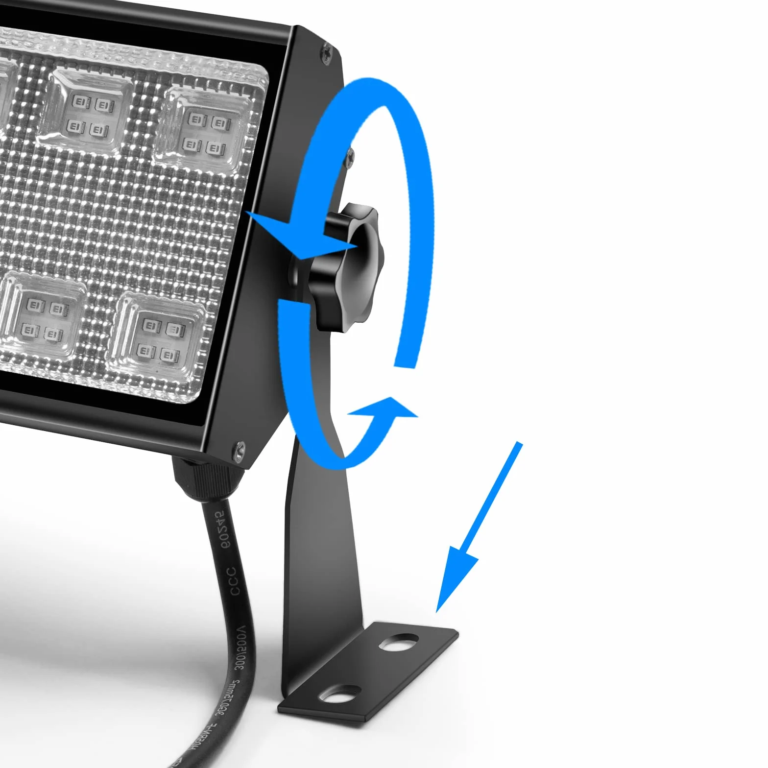100W UV Schwarzlicht Röhre,Bar Zubehör Schwarzlichtlampe mit 1.5M Stromkabel Stecker und Schalter, Aluminium Blacklight für Neonfarbe, Halloween, Bühnen,