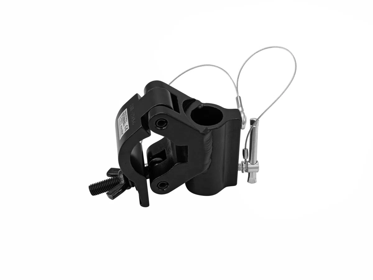 EUROLITE TPTV-1 Klammer schwarz | Montageklammer mit TV-Zapfen-Aufnahme (28mm), Maximallast WLL 250 kg