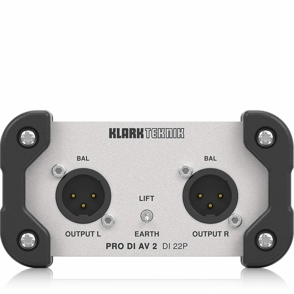 Klark Teknik PRO DI AV 2 DI 22P passive Stereo-DI-Box mit Midas-Transformatoren und erweitertem Dynamikbereich