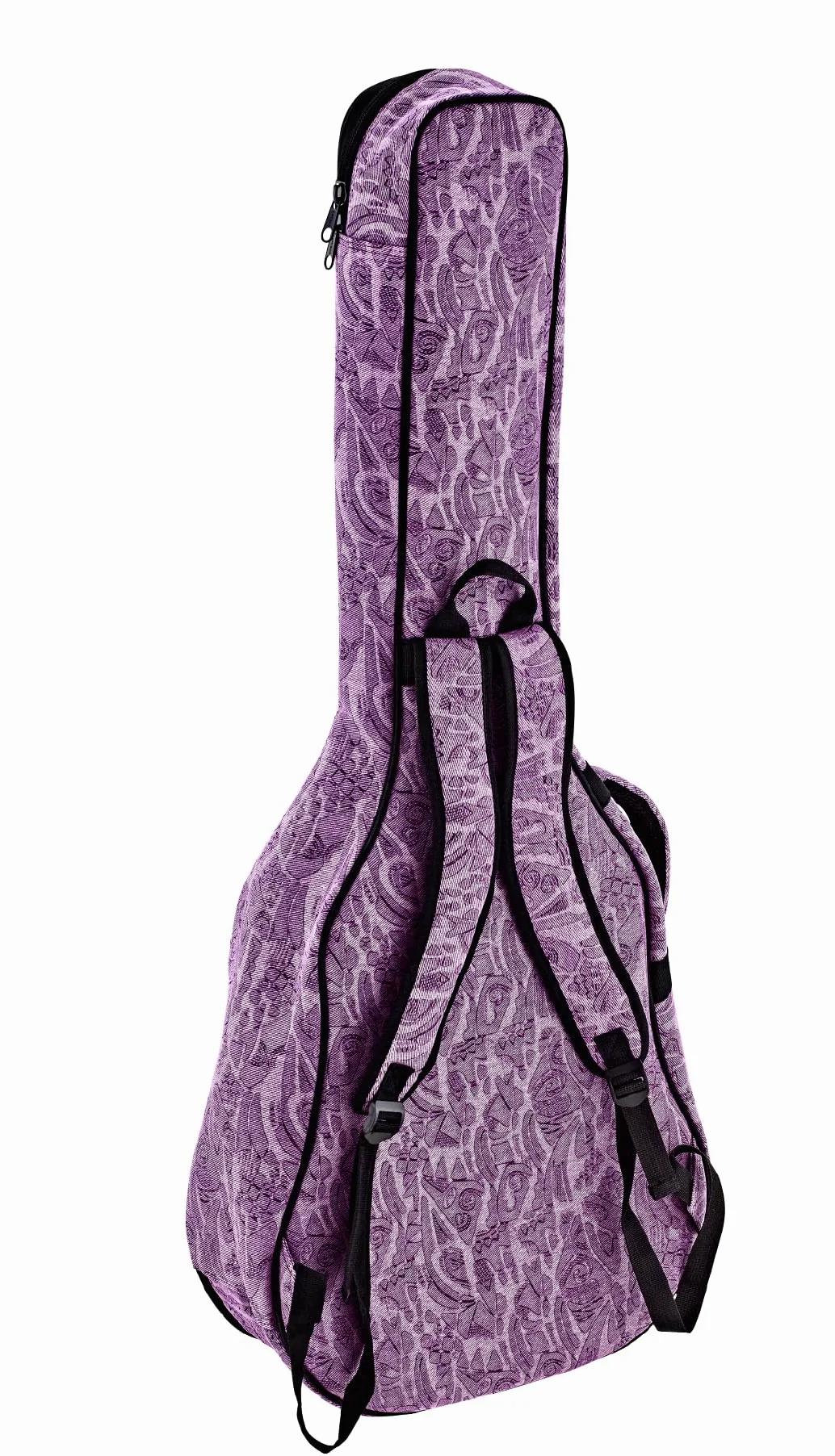 Ortega Guitars Jean Guitar Gigbag - 4/4 Klassische Gitarren Tasche - Höhe 105 cm - Breite 39 cm - Mit Schultergurten - Baumwolle / Leinen, Lila (OGBCL-PUJ)