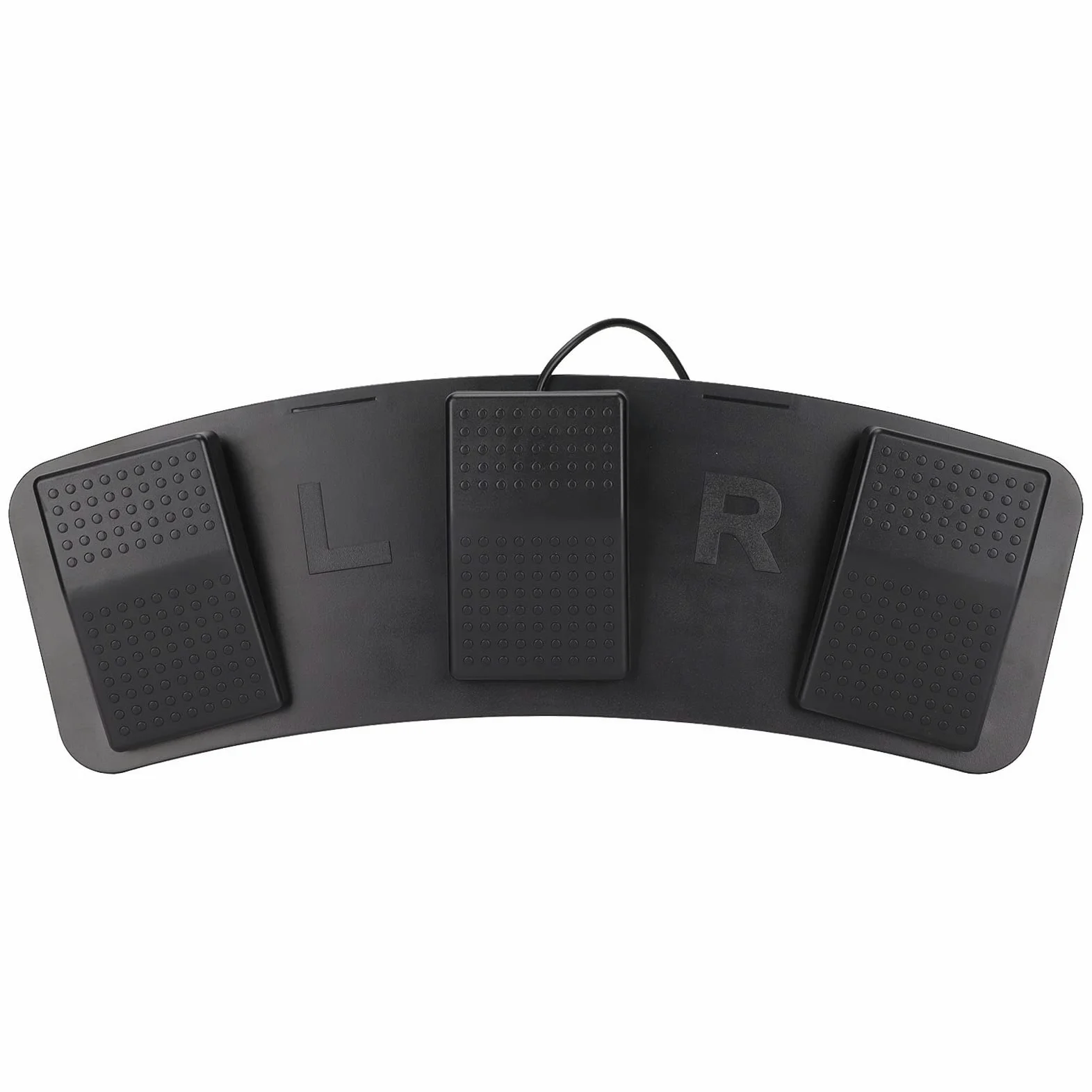 USB-Dreifach-Fußpedal, Maus-Tastatur-String und Multimedia-Funktionen. Kabelgebundener USB-Umschalter mit Individueller Programmierung, mit Breiten Pedalen für Komfort (FS23_PM
