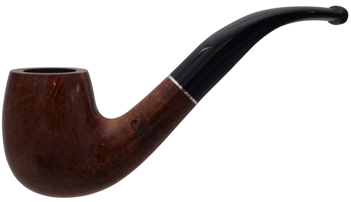 GERMANUS Pfeife 10055-1 - Made in Italy - gebogen Braun