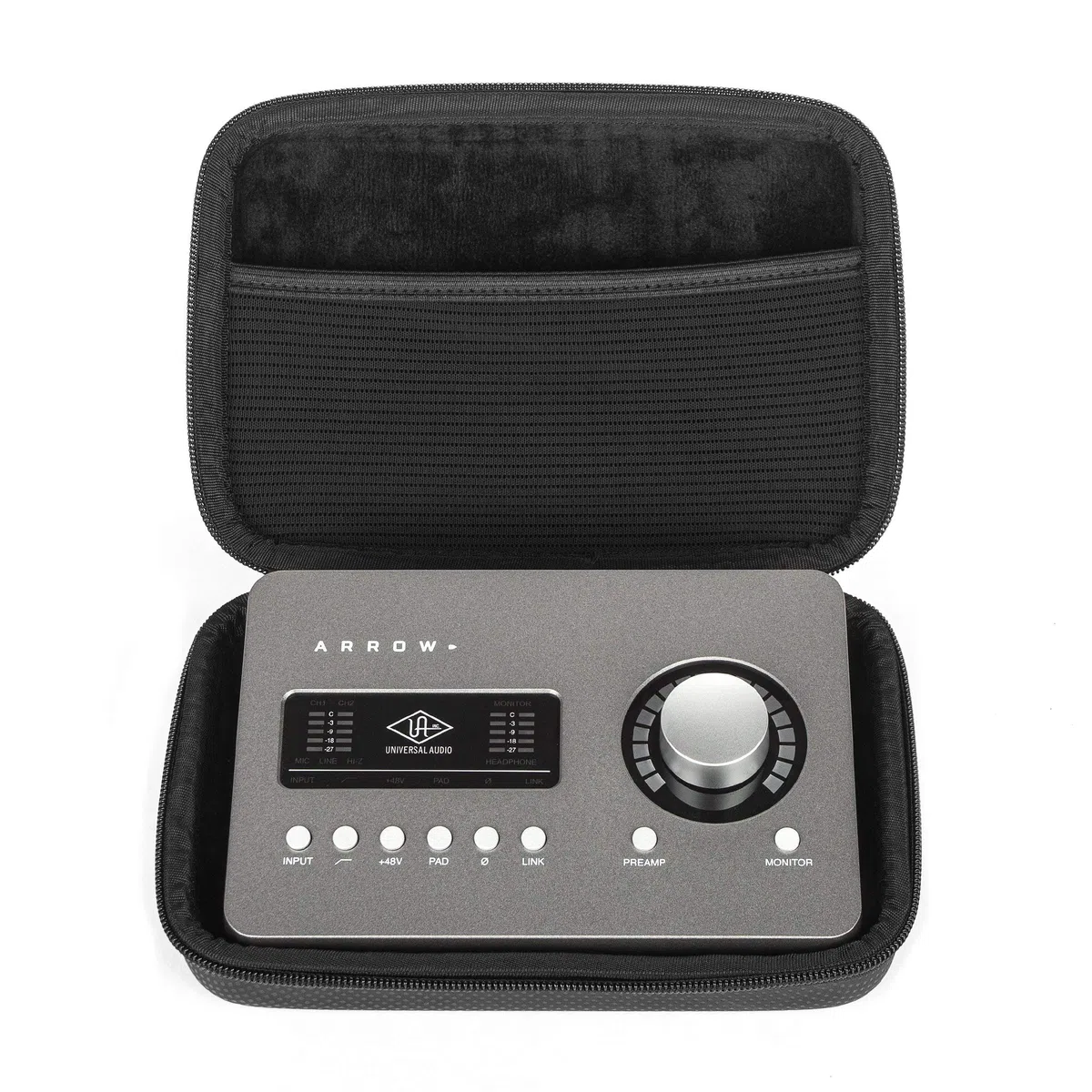 Analog Cases Glide Case für Focusrite Scarlett 4i4 / Universal Audio Arrow & vergleichbare Audio Interfaces (Transporttasche aus langlebigem, geformtem Eva/Nylon, robuster Gummitragegriff), Schwarz