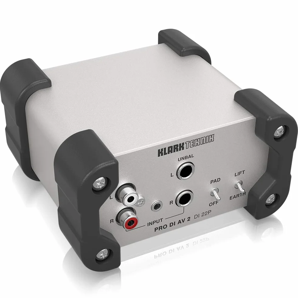 Klark Teknik PRO DI AV 2 DI 22P passive Stereo-DI-Box mit Midas-Transformatoren und erweitertem Dynamikbereich