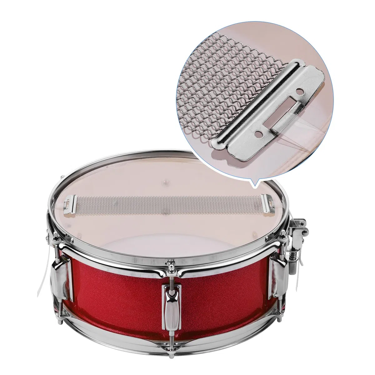 Kleine Trommel 12-Zoll-Snare-Drum-Fell mit Drumsticks-Schultergurt-Drum-Key für Studentenband