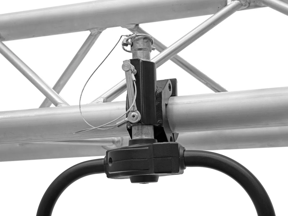 EUROLITE TPTV-1 Klammer schwarz | Montageklammer mit TV-Zapfen-Aufnahme (28mm), Maximallast WLL 250 kg
