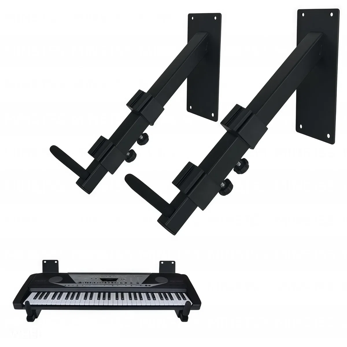 Musik-Keyboard-Ständer, verstellbare Wandhalterungen, Klaviertastatur-Wandhalterung, Teleskoparme von 25,4 cm bis 40,6 cm (10 Zoll) (Paar)