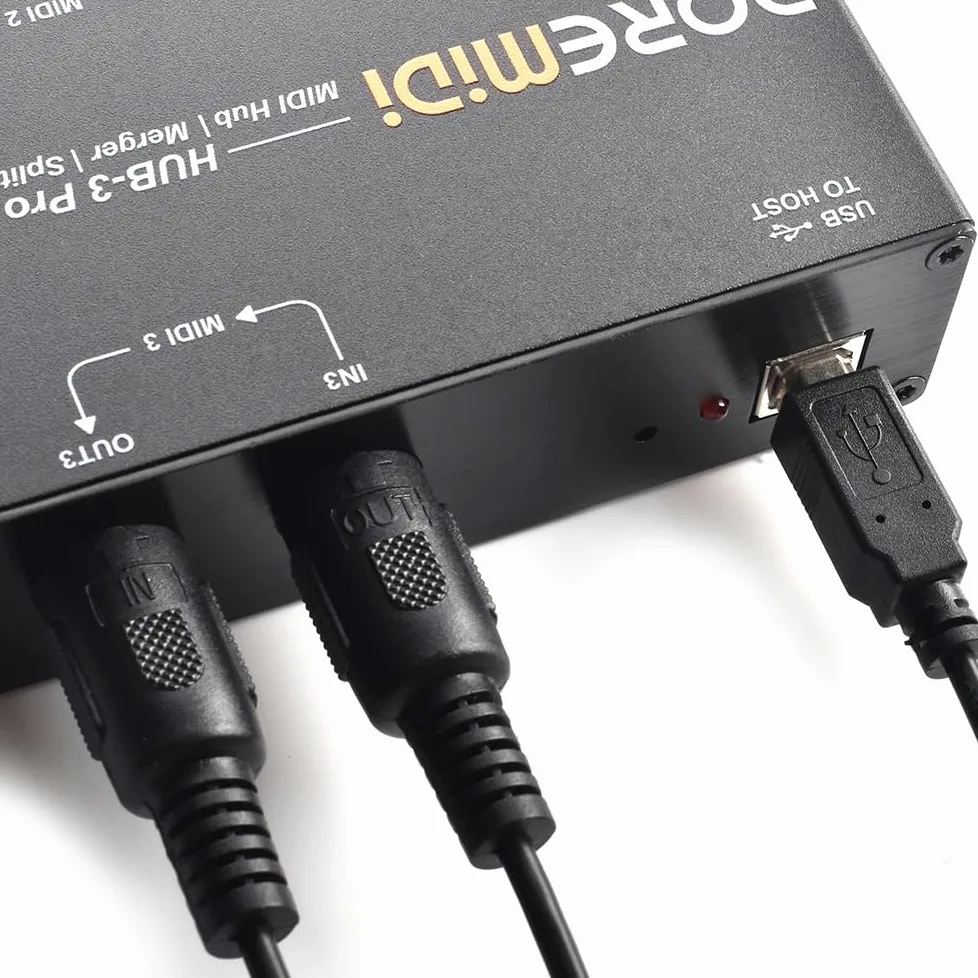 MIDI HUB-3 Pro Box unterstützt MIDI Routing Filterung Merging Splitting (HUB-3 Pro)
