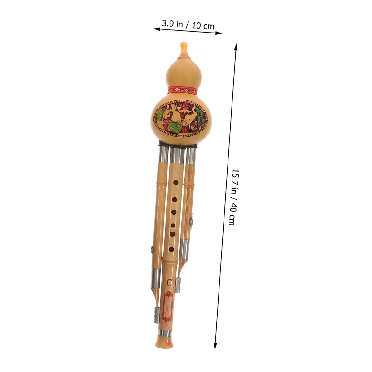 Chinesisches Handgefertigtes Hulusi Bambusblasinstrument C Tonart mit Zwei Sub und Einem Plunger Leicht zu Lernen und Elegantes Design für Musikliebhaber und Zufälliger Stil