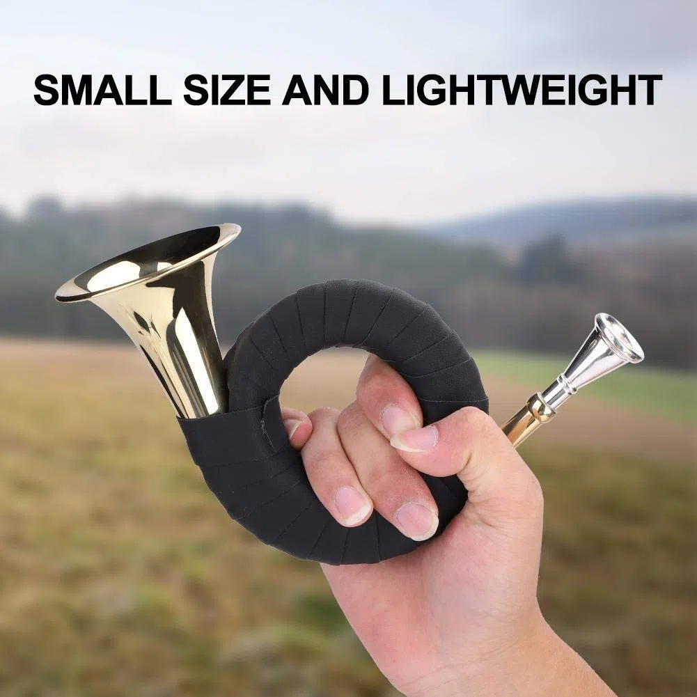 Jagdhorn, Mini Messing Bb Jagdhorn Micro Französisch Horn Blechblasinstrument Set