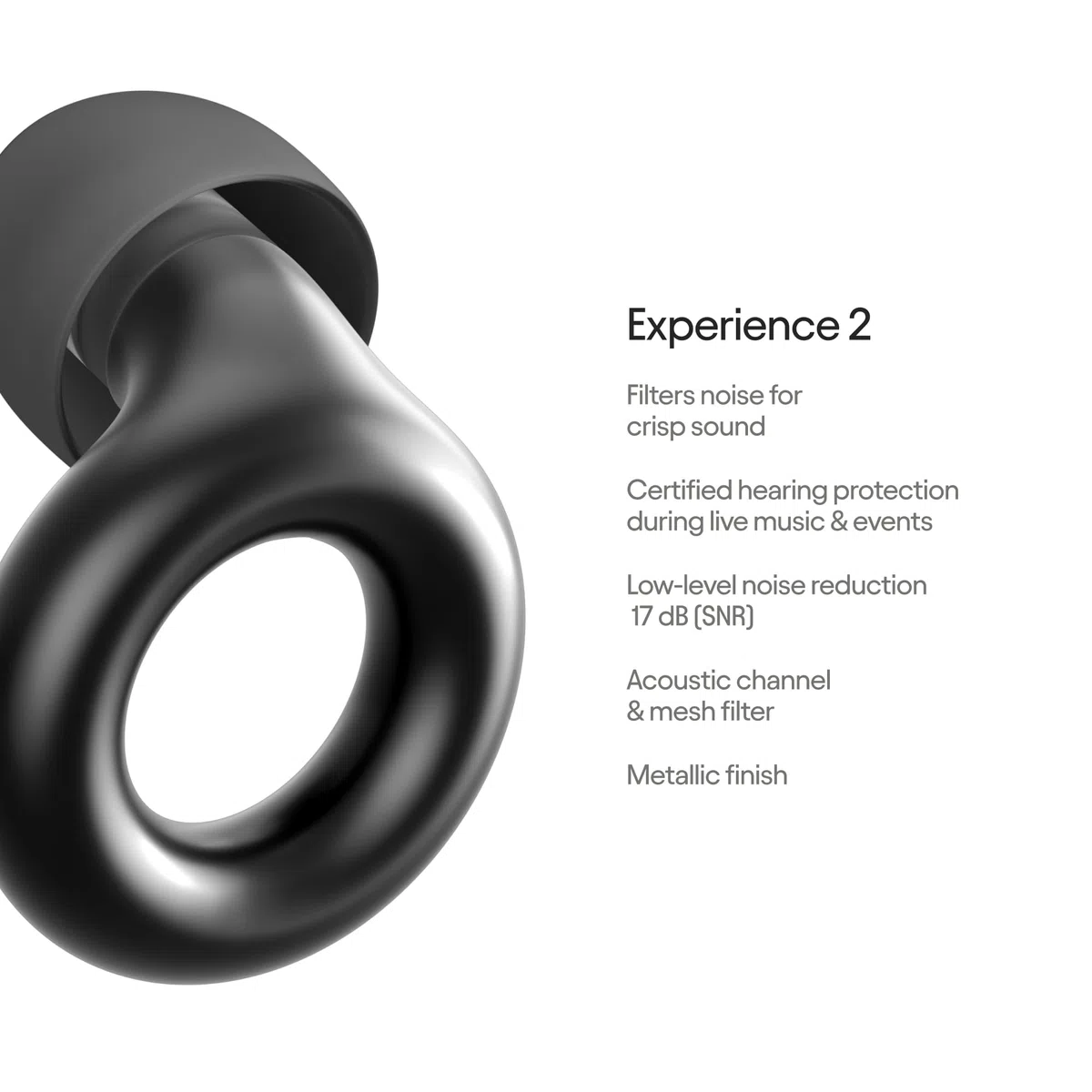 Loop Earplugs Experience Link Set – Experience 2 + Link | Wiederverwendbare Ohrstöpsel für Konzerte, Live-Events, Festivals, Motorräder, Geräuschempfindlichkeit und mehr | Geräu