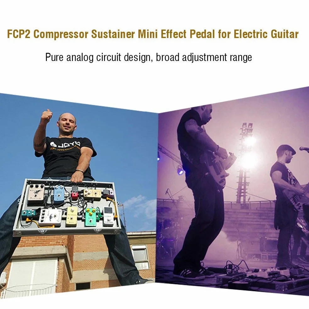 Bnineteenteam Mini-Effektpedal, Kompressor-Sustainer-Effektpedal für E-Gitarre Effektoren Musikinstrumentenzubehör