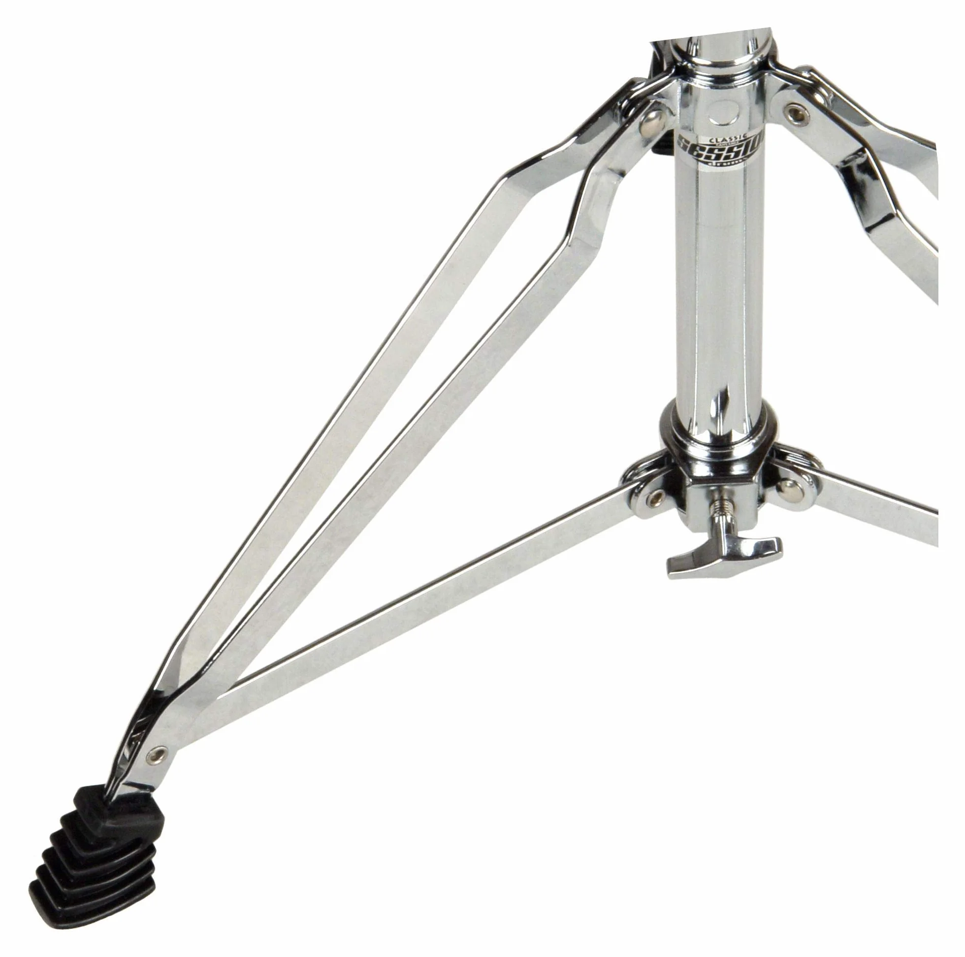 XDrum Schlagzeughocker Pro (doppelstrebig, Höhenverstellbar 50-64cm, Dreibeinig mit Gummifüßen, zusammenklappbar, stabil)