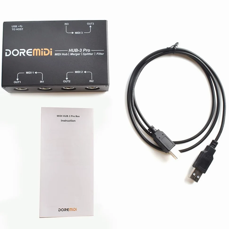 MIDI HUB-3 Pro Box unterstützt MIDI Routing Filterung Merging Splitting (HUB-3 Pro)