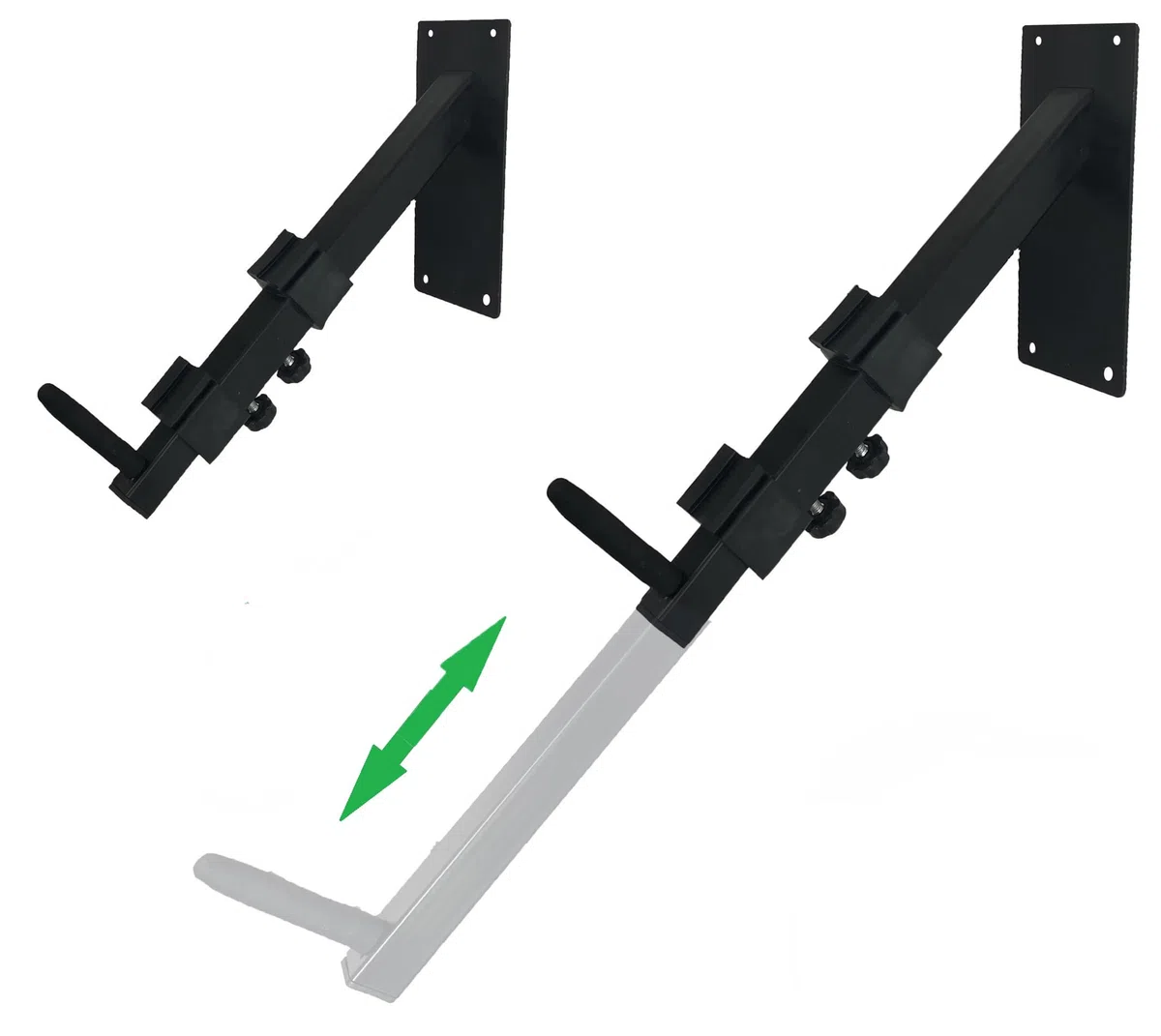 Musik-Keyboard-Ständer, verstellbare Wandhalterungen, Klaviertastatur-Wandhalterung, Teleskoparme von 25,4 cm bis 40,6 cm (10 Zoll) (Paar)