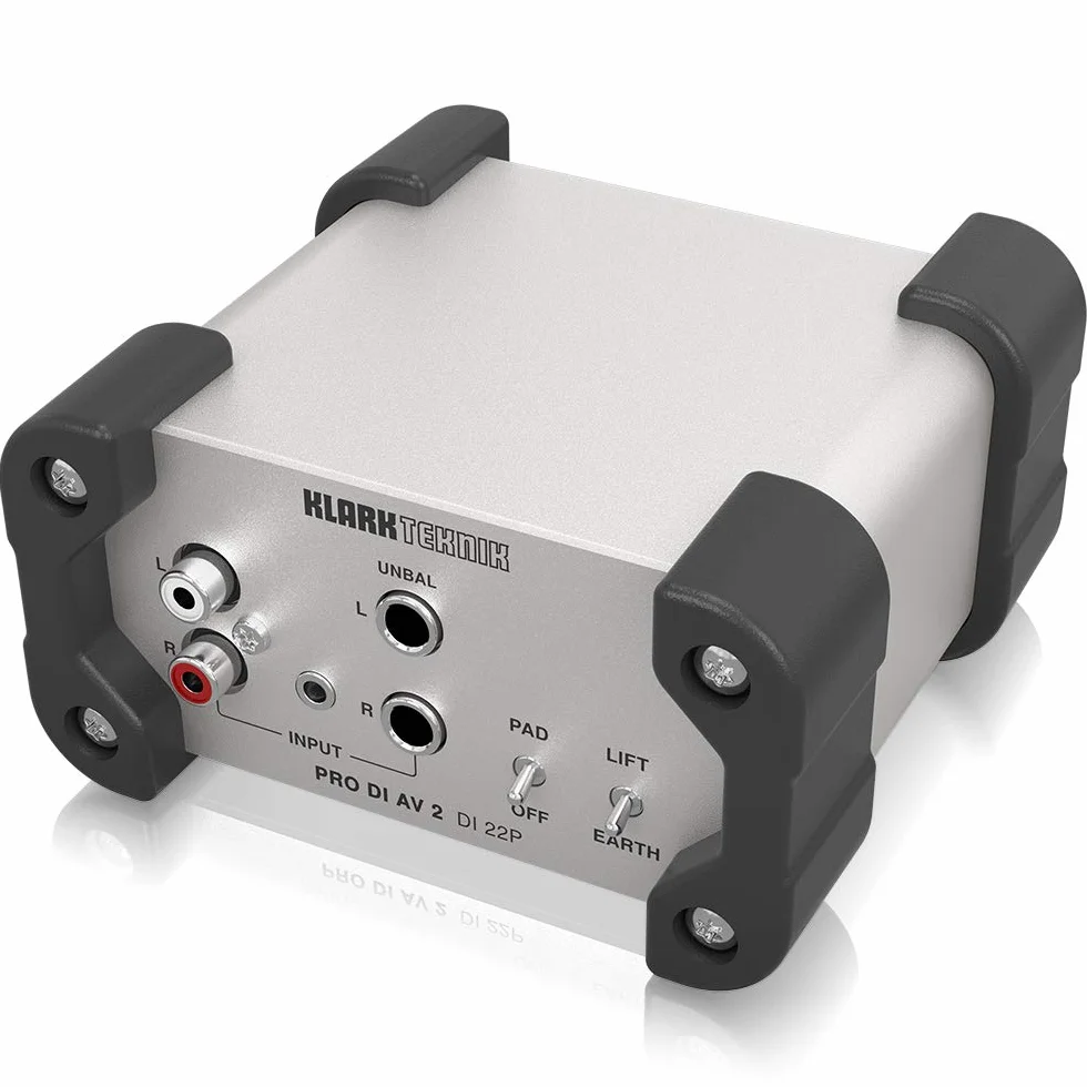 Klark Teknik PRO DI AV 2 DI 22P passive Stereo-DI-Box mit Midas-Transformatoren und erweitertem Dynamikbereich